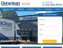 Tablet Screenshot of duracleanwi.com
